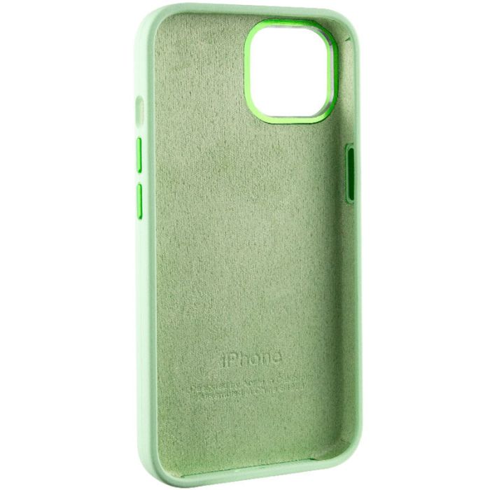 Чохол Silicone Case Metal Buttons (AA) для Apple iPhone 14 (6.1")