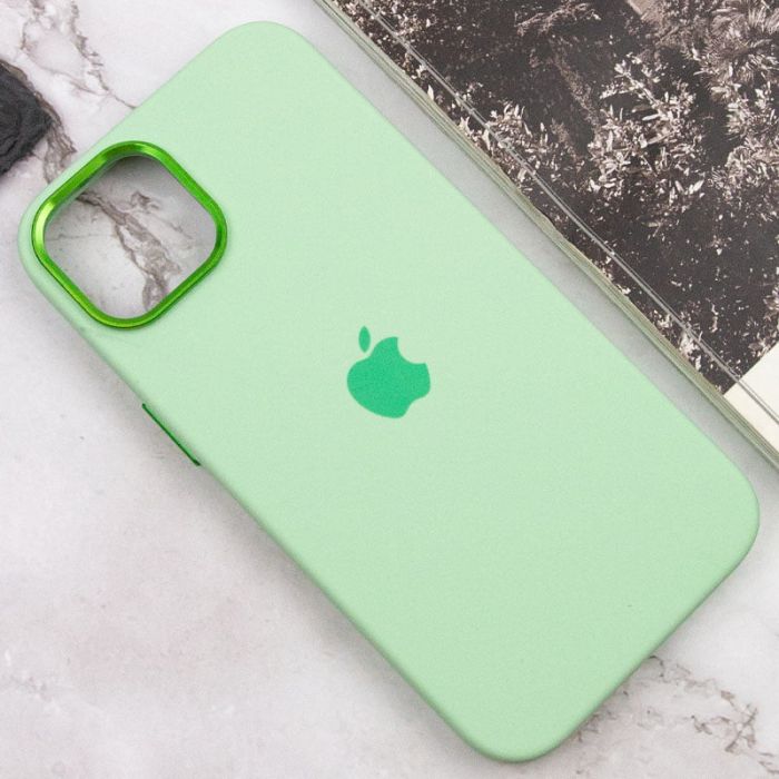 Чохол Silicone Case Metal Buttons (AA) для Apple iPhone 14 (6.1")