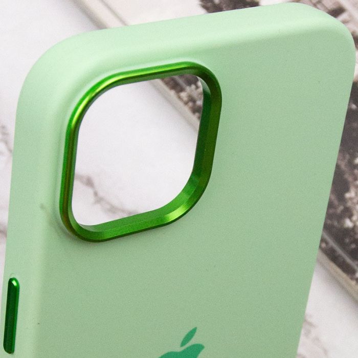 Чохол Silicone Case Metal Buttons (AA) для Apple iPhone 14 (6.1")