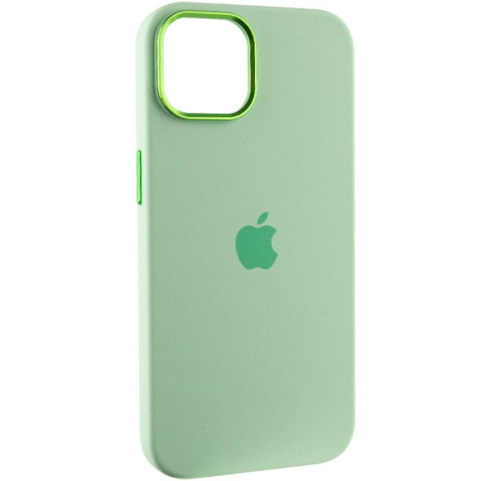 Чохол Silicone Case Metal Buttons (AA) для Apple iPhone 14 (6.1")