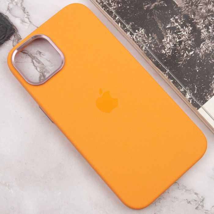 Чохол Silicone Case Metal Buttons (AA) для Apple iPhone 14 (6.1")