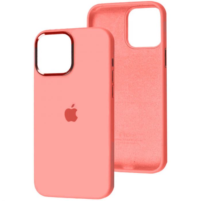 Чохол Silicone Case Metal Buttons (AA) для Apple iPhone 14 (6.1")