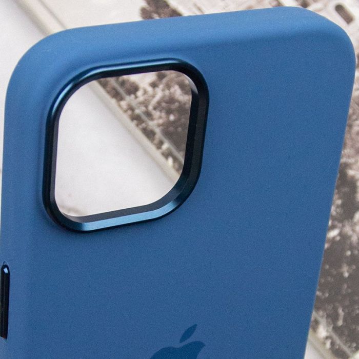 Чохол Silicone Case Metal Buttons (AA) для Apple iPhone 14 (6.1")