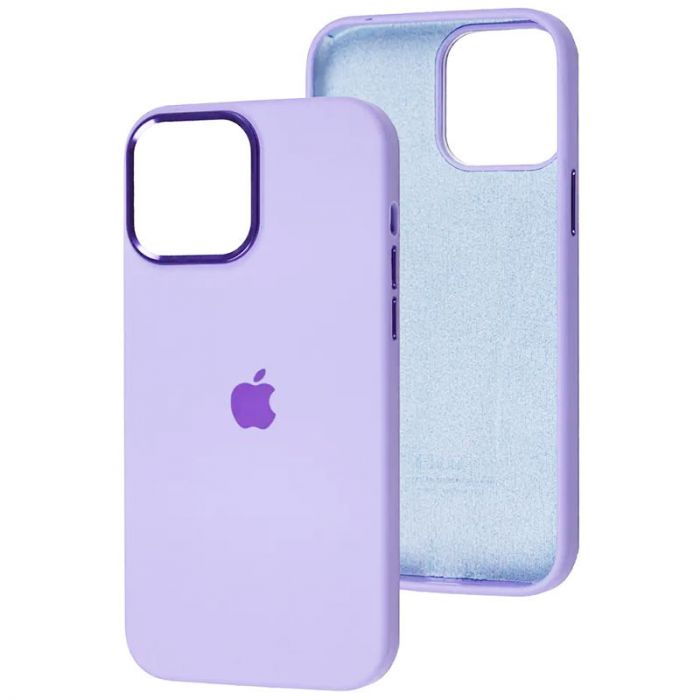Чохол Silicone Case Metal Buttons (AA) для Apple iPhone 14 (6.1")