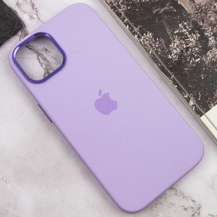 Чохол Silicone Case Metal Buttons (AA) для Apple iPhone 14 (6.1")