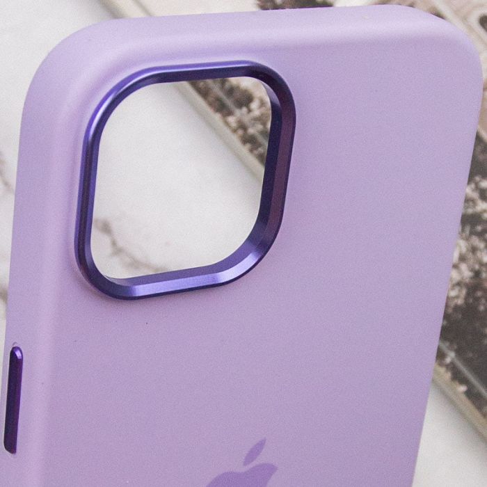 Чохол Silicone Case Metal Buttons (AA) для Apple iPhone 14 (6.1")