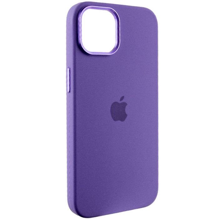 Чохол Silicone Case Metal Buttons (AA) для Apple iPhone 14 (6.1")