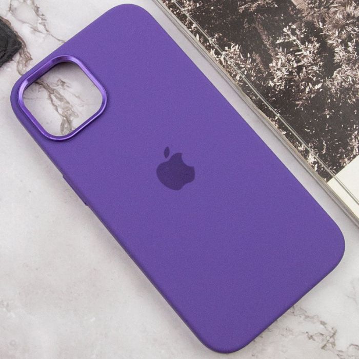 Чохол Silicone Case Metal Buttons (AA) для Apple iPhone 14 (6.1")