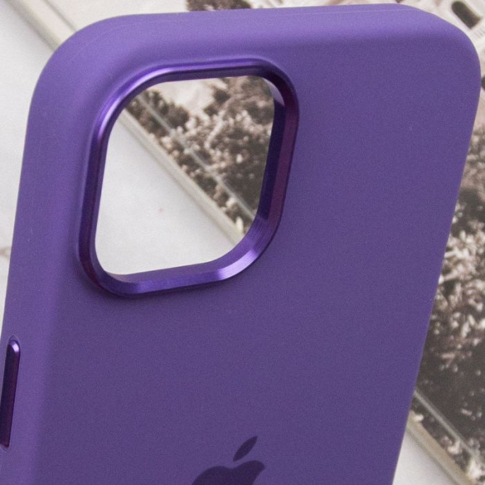 Чохол Silicone Case Metal Buttons (AA) для Apple iPhone 14 (6.1")