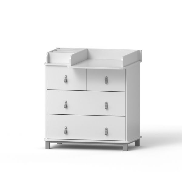 Комод-пеленатор Angelo Глори бело-серый