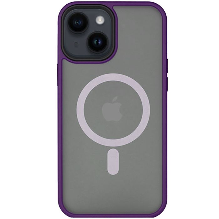 TPU+PC чохол Metal Buttons with MagSafe для Apple iPhone 14 (6.1")