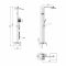 Душевая система для кабины Qtap Capricorn на три потребителя (с изливом) 53103KNN Brushed Nickel PVD