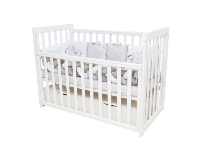Дитяче ліжечко Angelo Lux 11 в білому кольорі.