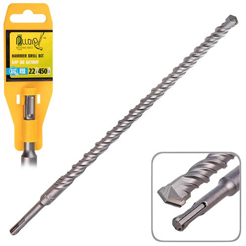 Бур по бетону SDS-plus S4 22x450мм Alloid