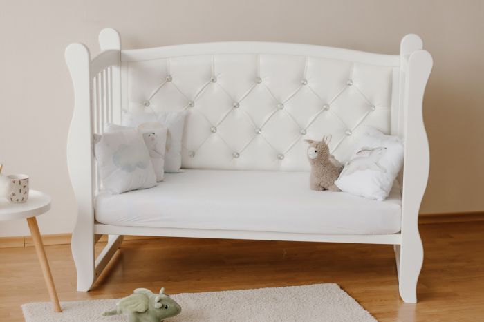 Дитяче ліжечко Angelo Габрієль  в білому кольорі.