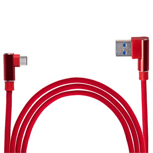 Кабель USB-Type С (Red) 90°