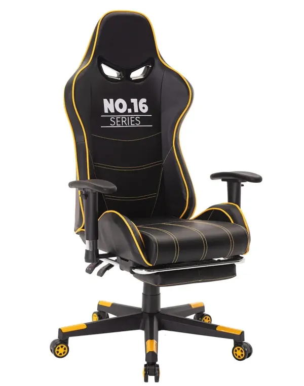 Комп‘ютерне крісло INFINI SYSTEM NO. 16 Жовтий, Zenga  екокожа