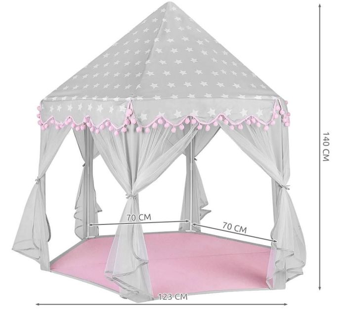 Дитяча палатка KRUZZEL 8772 Сіро-рожевий