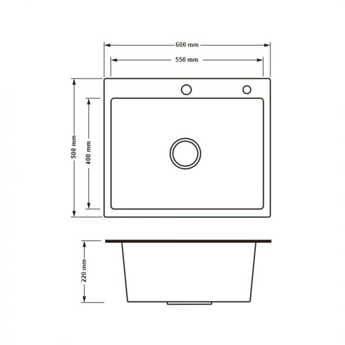 Кухонная мойка Lidz H6050G 3.0/0.8 мм Brush Grey (LDH6050GPVD3008)