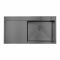 Мойка для кухни интегрированная Lidz Handmade H7849BL крыло слева (LDH6545BPVD43623) Brushed Black PVD 3,0/1,0 мм