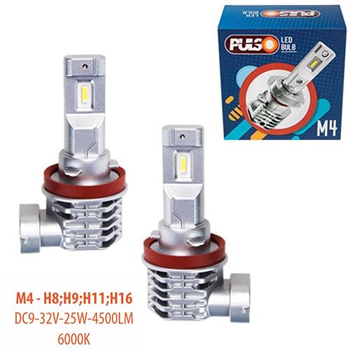 Лампы PULSO M4-H8/H9/H11/H16/LED-chips CREE/9-32v/2x25w/4500Lm/6000K