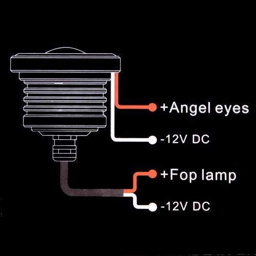 Линзы LED Angel Eves 12V-55W D-89мм белые (AG-2509 W)