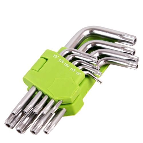 Набор изогнутых ключей TORX. 9 пр. T10-T50 Alloid