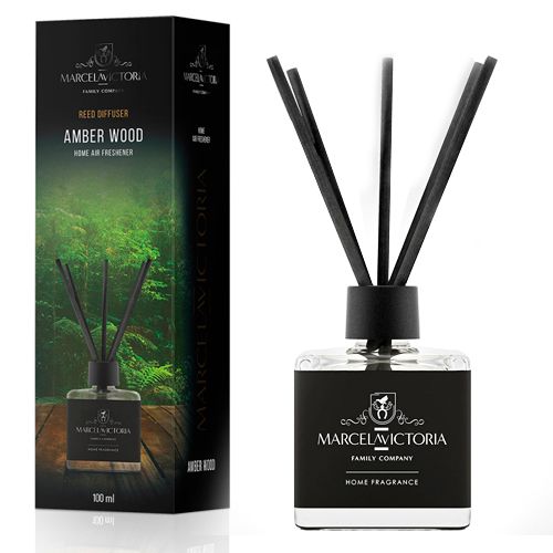 Ароматизатор жидкий для дома/офиса Tasotti "Reed diffuser" 100ml Amber Wood (098556)