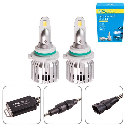 Лампи NAOEVO S4/LED/HB4/Flip Chip/9-16V/30W/3600Lm/EMERGENCY3000K/3000K/4300K/ 6500K (S4-HB4)