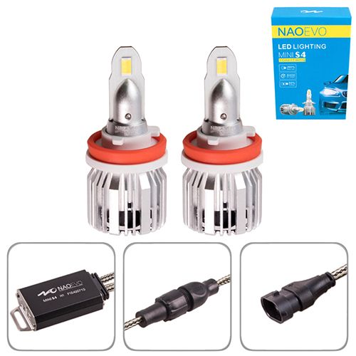 Лампи NAOEVO S4/LED/H8/H9/H11/H16/Flip Chip/9-16V/30W/3600Lm/EMERGENCY3000K/3000K/4300K/ 6500K (S4-H8/H9/H11/H16)