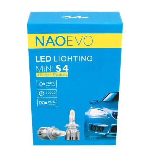 Лампи NAOEVO S4/LED/H1/Flip Chip/9-16V/30W/3600Lm/EMERGENCY3000K/3000K/4300K/ 6500K (S4-H1)