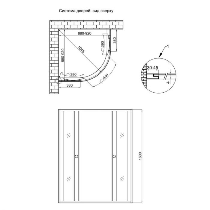 Lidz стеклянная дверь 4мм - Lidz Wieza SC90x90.SAT.HIGH.L Душевая кабина полукруглая, для выс. поддона, высота 160 см, стекло Linie 4 мм, б