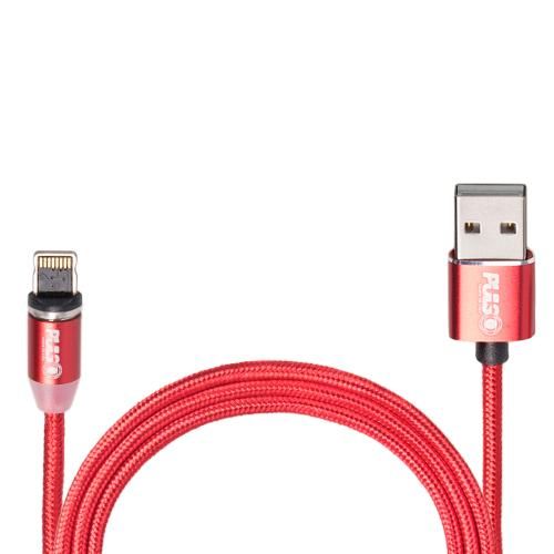 Кабель магнитный PULSO USB - Lightning 2,4А, 2m, red (только зарядка)