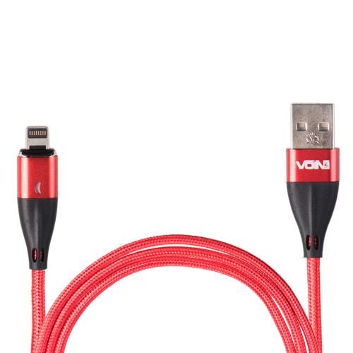 Кабель магнітний VOIN USB - Lightning 3А, 2m, red (швидка зарядка / передача даних) (VL-6102L RD)