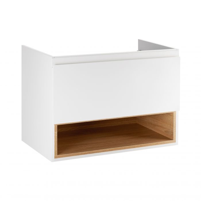 Тумба подвесная Qtap Robin 800х580х500 WHITE/WHITISH OAK QT1374TPВ8001NWWO