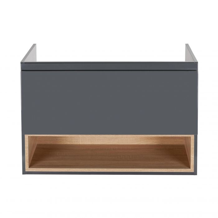 Тумба підвісна Qtap Robin 1000х580х500 GRAPHITE/WHITISH OAK QT1374TPВ1002NGWO