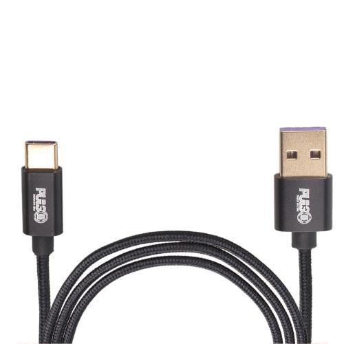 Кабель VOIN CC-1101C BK USB - Type C 5А, 1m, black (супер швидка зарядка/передача даних)