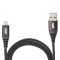 Кабель VOIN CC-4202L BK USB - Lightning 3А, 2m, black (быстрая зарядка/передача данных) (CC-4202L BK)