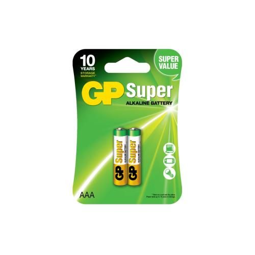 Батарейка GP SUPER ALKALINE 1.5V 24A-U2 щелочная, LR03, AAA