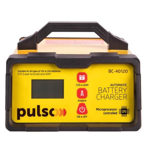 Зарядний пристрій PULSO BC-40120 12&24V/2-5-10A/5-120AHR/LCD/Iмпульсний (BC-40120)