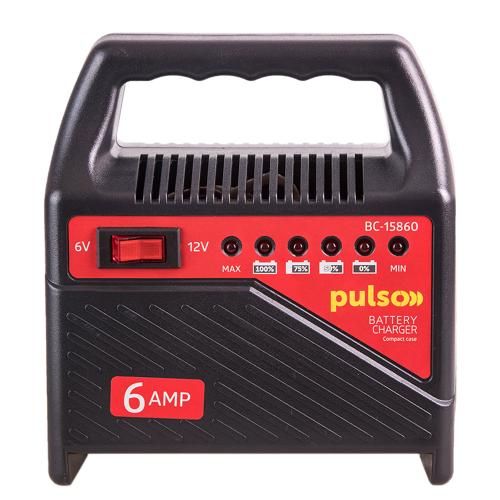 Зарядное устройство для PULSO BC-15860 6&12V/6A/15-80AHR/светодиодн.индик.