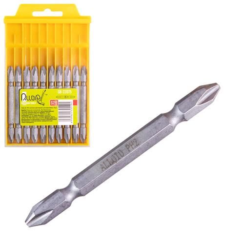Alloid. Набір біт магнітних двосторонніх для шуруповерта PH2  75мм, S2 (10шт)