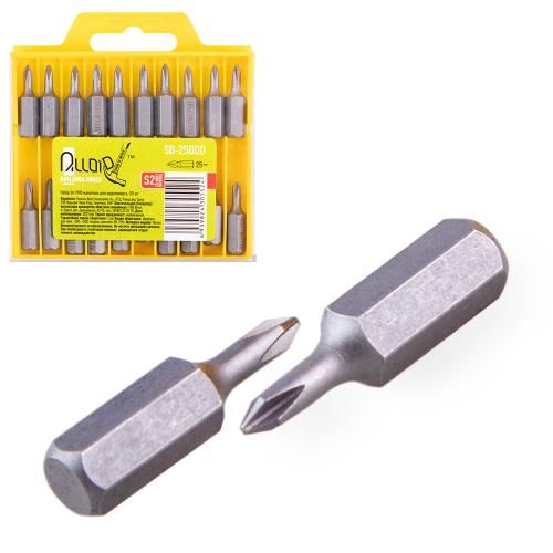 Alloid. Набір біт магнітних для шуруповерта  PH0 25мм, S2 (20шт)