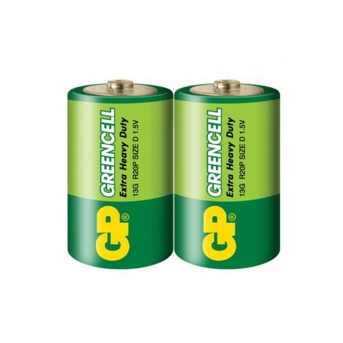 Батарейка GP GREENCELL 1.5V сольова 13G-S2, R20, D (4891199000072)