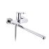 Змішувач для ванни Qtap Jay з довгим поворотним виливом (з душовим гарнітуром) QTJAY2601CRM45540 Chrome