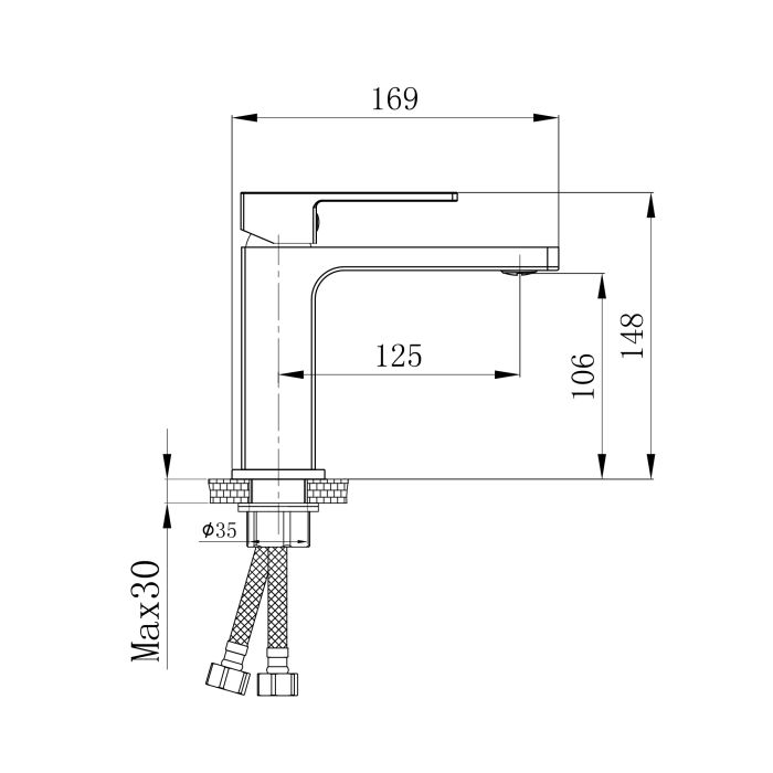 Змішувач для раковини Qtap Gemini QTGEM270CRW45675 Chrome/White