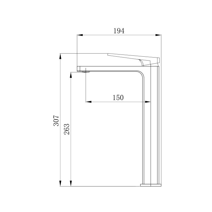 Змішувач для раковини Qtap Gemini Loop високий QTGEM269CRM45700 Chrome