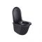 Комплект Qtap Virgo Matt Black 2 в 1: унітаз підвісний Rimless QT1833051ERMB + біде підвісне QT1855051FMB
