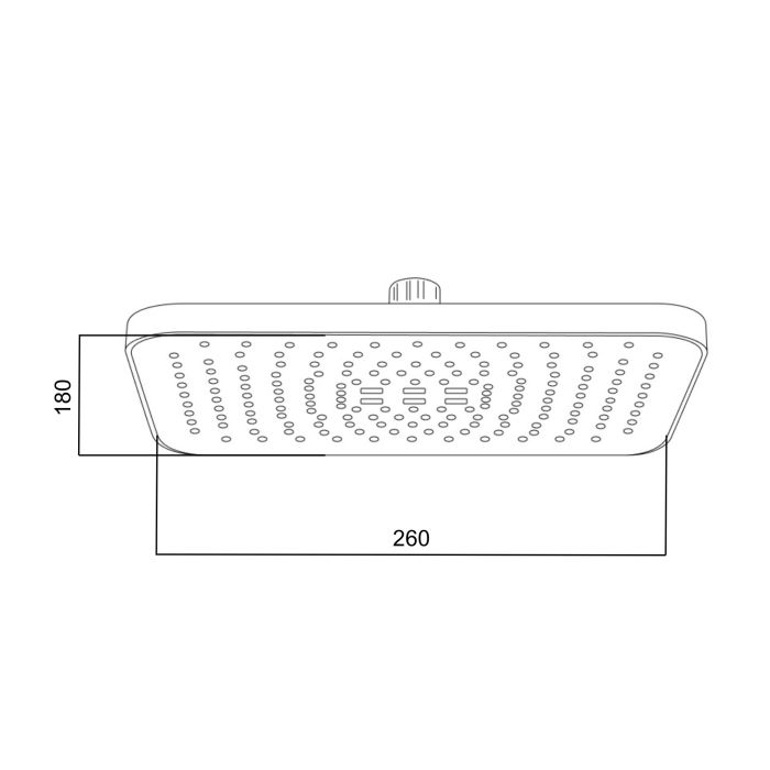 Лійка для верхнього душу Qtap Hlavova 260x180 мм прямокутна QTHLA107CRM45784 Chrome/Black