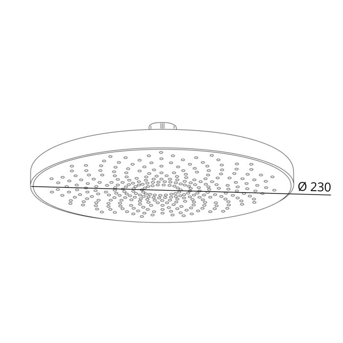 Лейка для верхнего душа Qtap Hlavova D 230 мм круглая QTHLA107CRM45787 Chrome/White